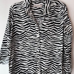 Loft zebra print blouse